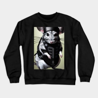 Chinchilla in a ninja costume Crewneck Sweatshirt